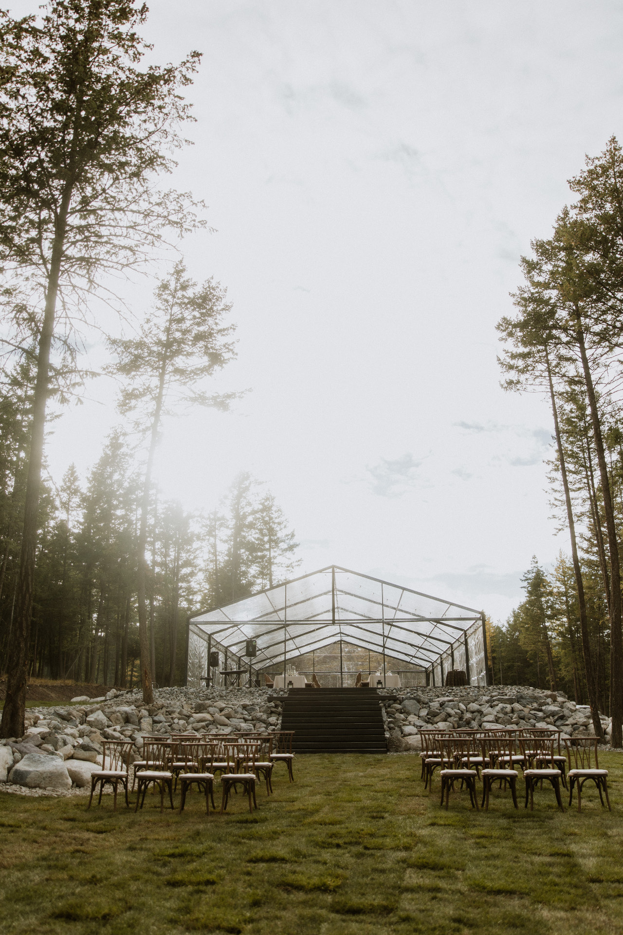 The ceremony from the back of the aisle