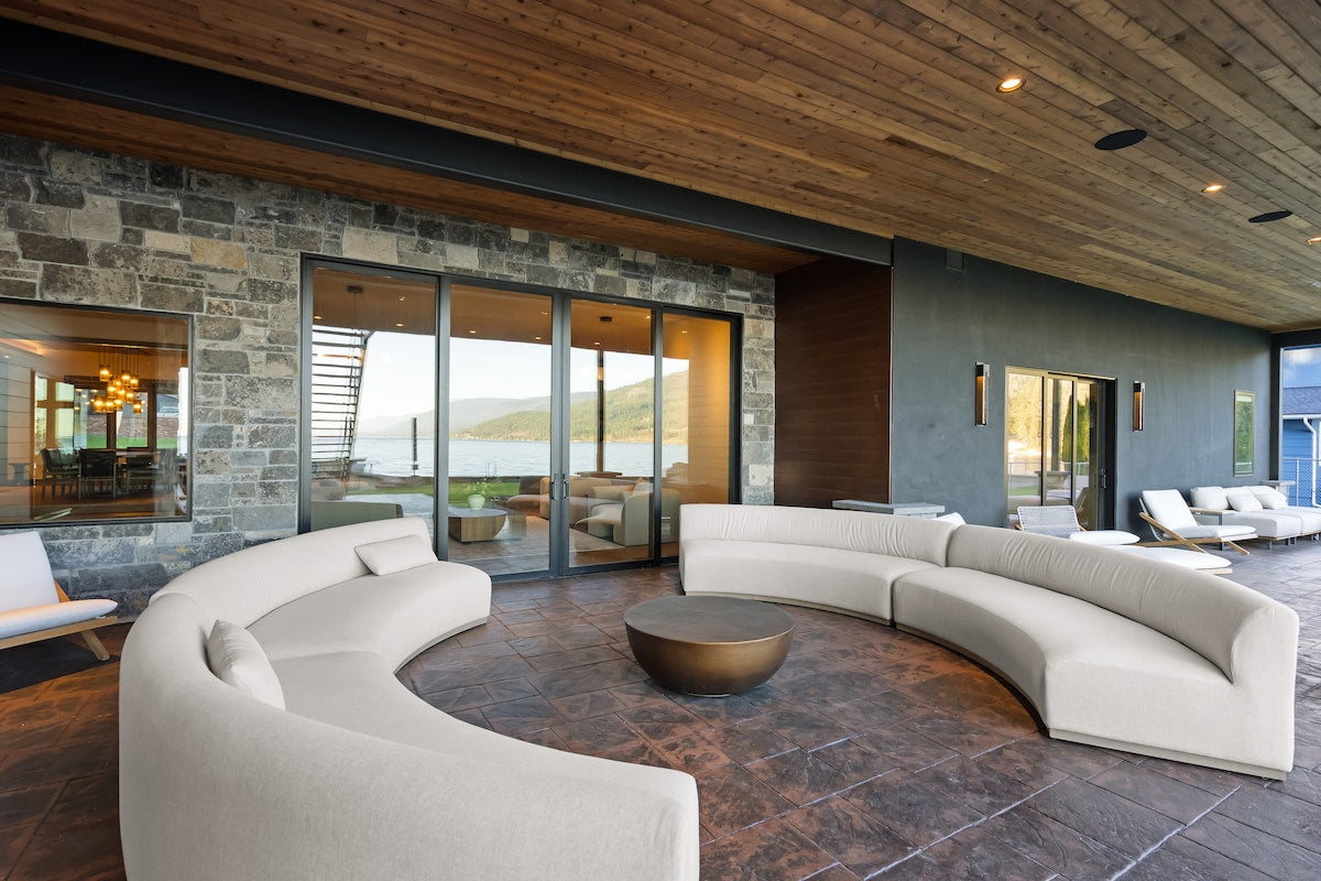 The curved lounge at The Driftwood