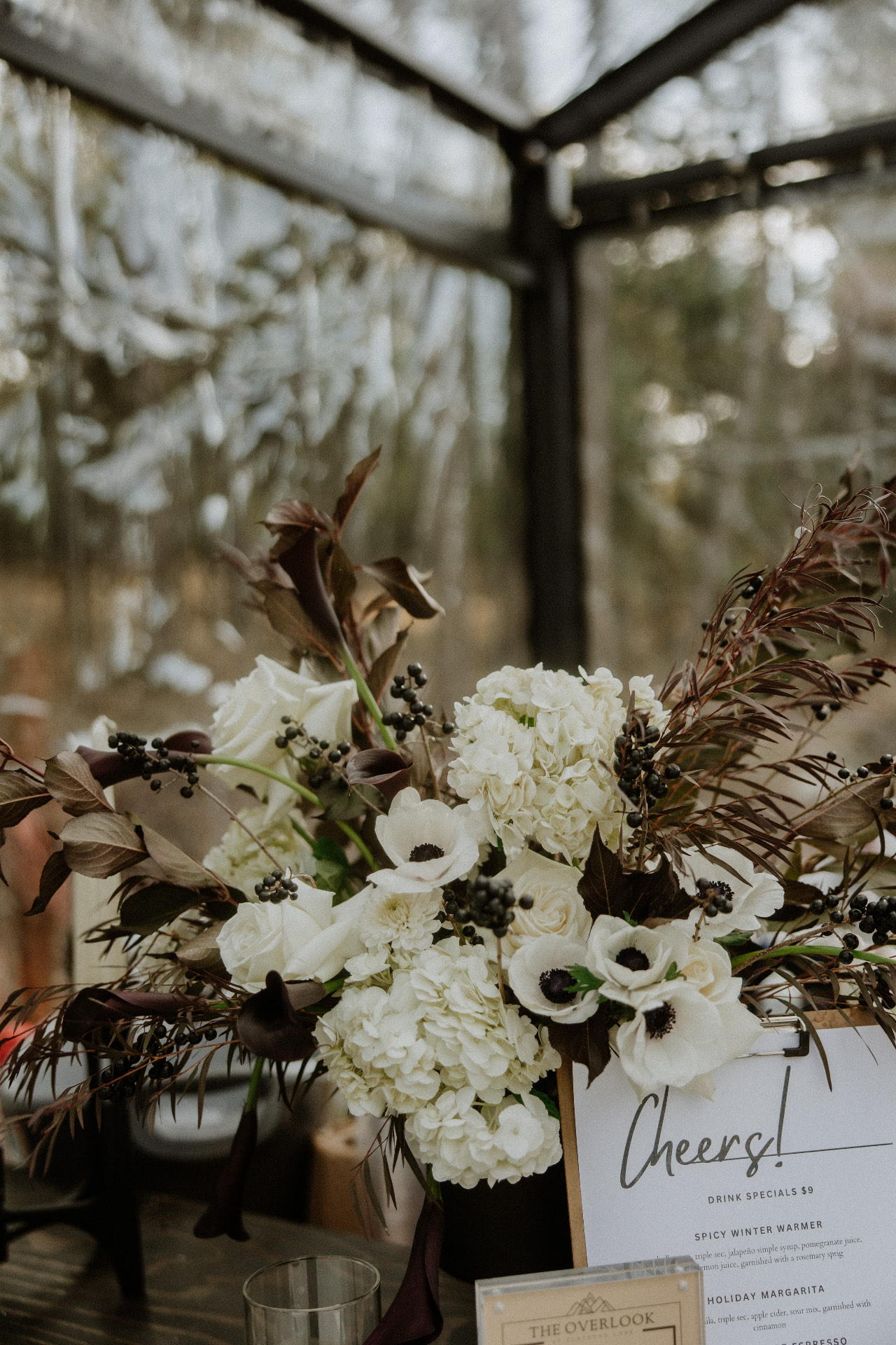 A floral arrangement in close detail