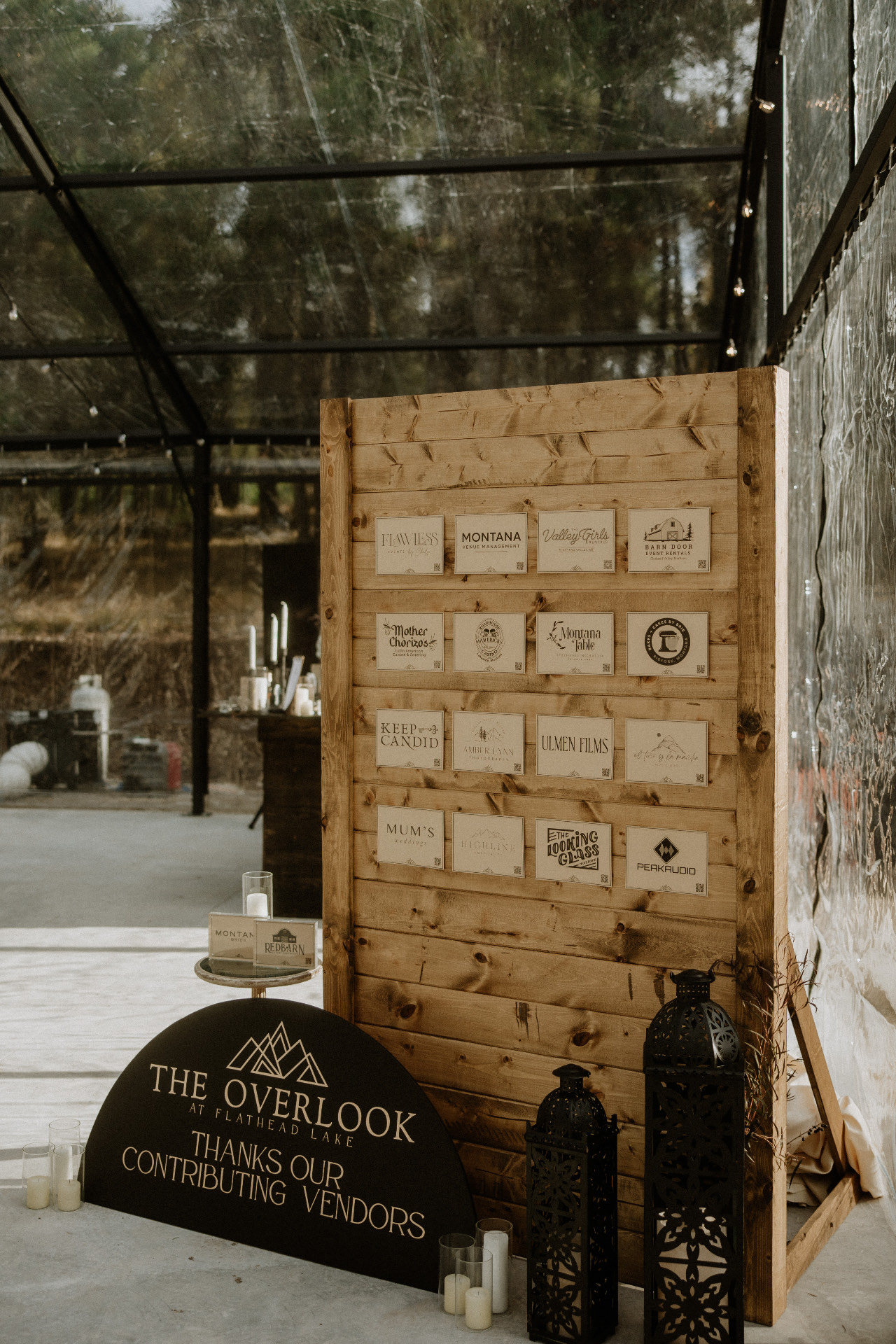 The vendor appreciation wall on the estate