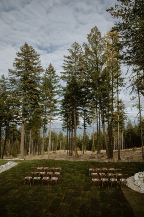 A ceremony set among the trees