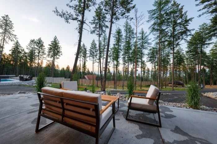 The Glacier's private patio